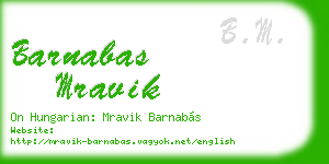 barnabas mravik business card